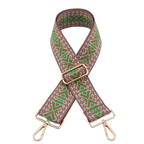 canvas-tan-green-patterned-bag-strap-gold-finish