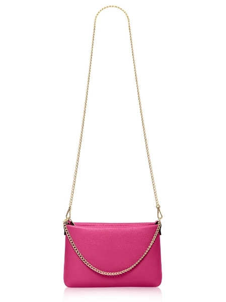 italian-leather-oblong-clutchcrossbody-bag-with-chain-strap-cerise