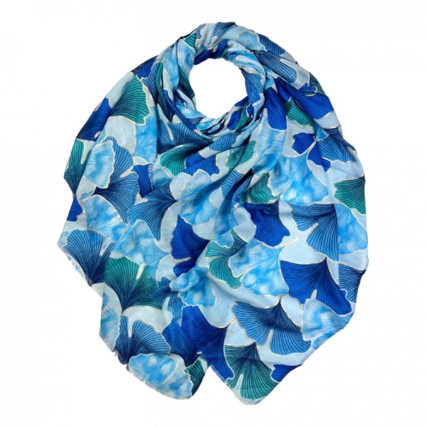 lotus-leaves-print-scarf-blue