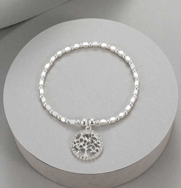 tree-of-life-charm-stretchy-bracelet-silver