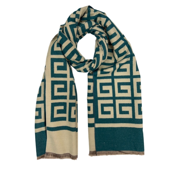 wool-blend-reversible-maze-print-scarf-teal