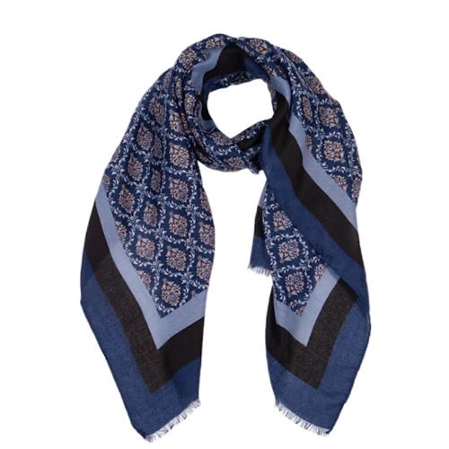 bohemian-print-metallic-scarf