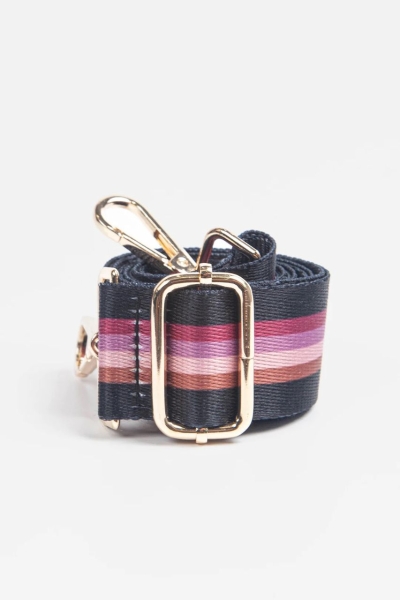 canvas-black-shades-of-pink-striped-slim-bag-strap-gold-finish