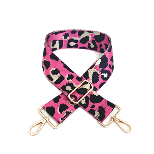 canvas-pink-black-gold-leopard-bag-strap-gold-finish
