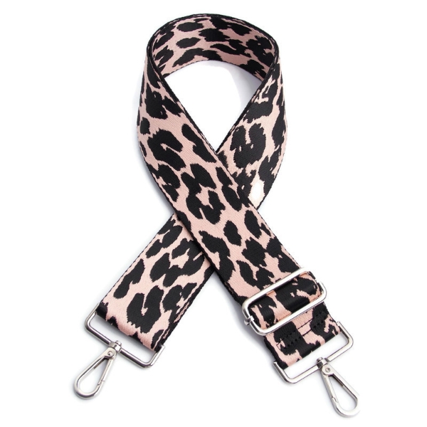 canvas-pink-black-leopard-print-bag-strap-silver-finish