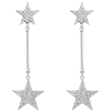Diamante Dangling Star Earrings