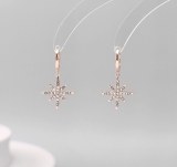 Diamante Star Hoop Earrings