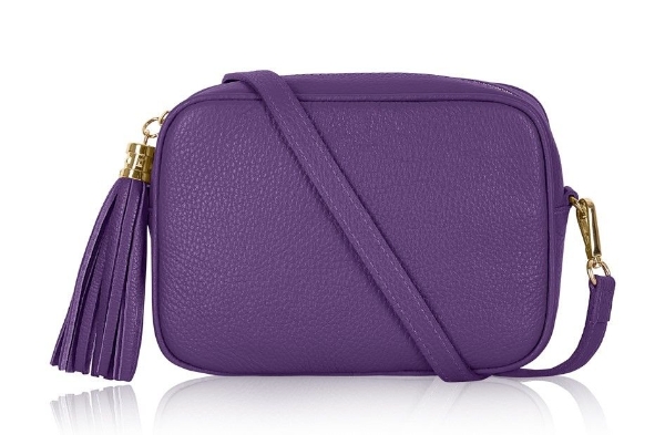 italian-leather-camera-crossbody-bag-with-tassel-gold-finish-purple