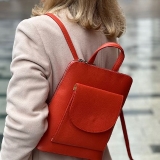 Italian Leather Oblong Flap Pocket Shoulder/Backpack