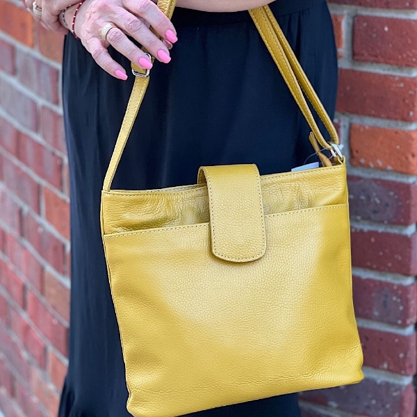 italian-leather-square-front-flap-shoulder-bag-yellow