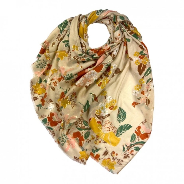 magnolia-print-scarf