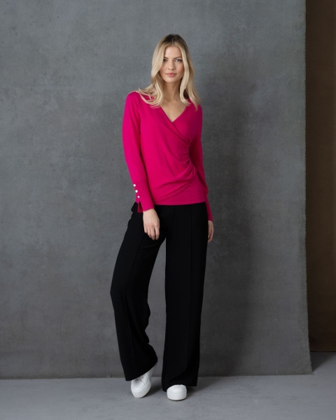 marble-vneck-side-ruched-jumper-with-button-detail