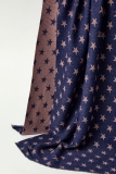 Two-Tone Reversible Stars Pleated Scarf